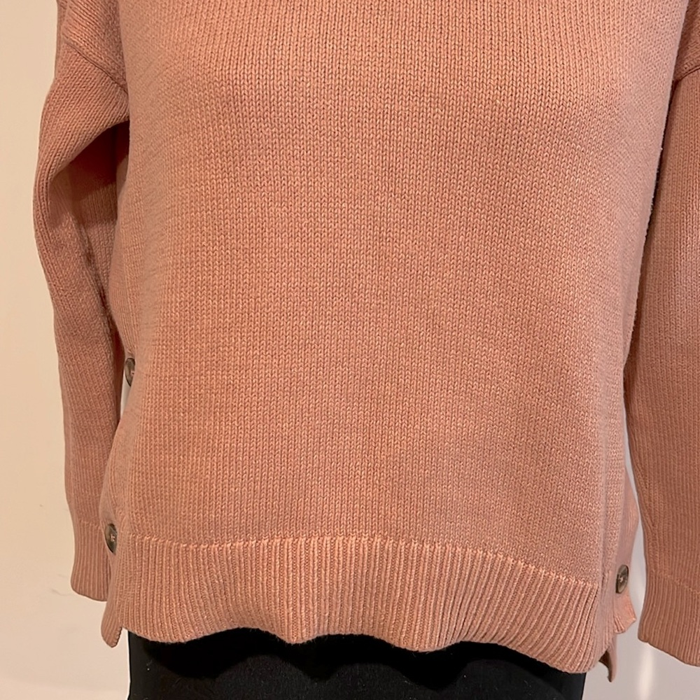 Madewell -woman’s brownstone pullover sweater cotton blend in dusty rose size XS - Picture 7 of 15